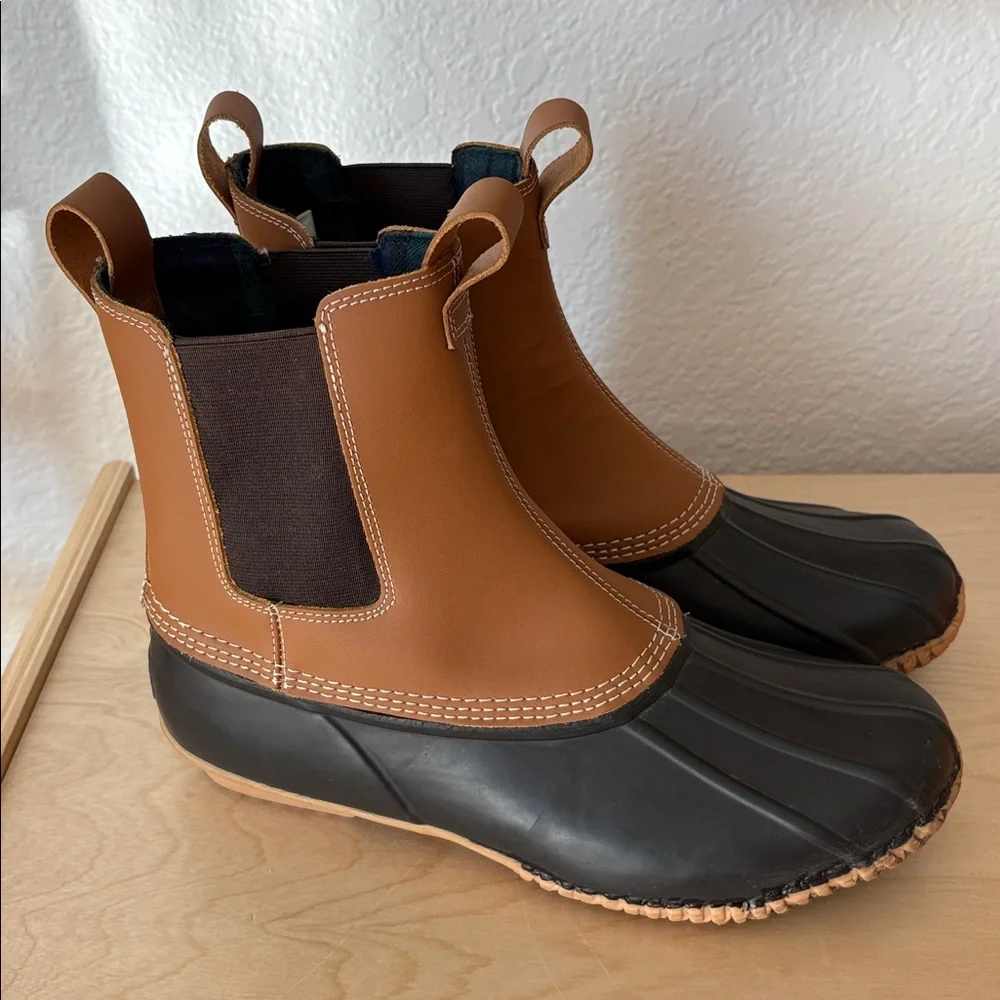 Lands’ End Men’s Duck Boots Size 10 Flannel Lined